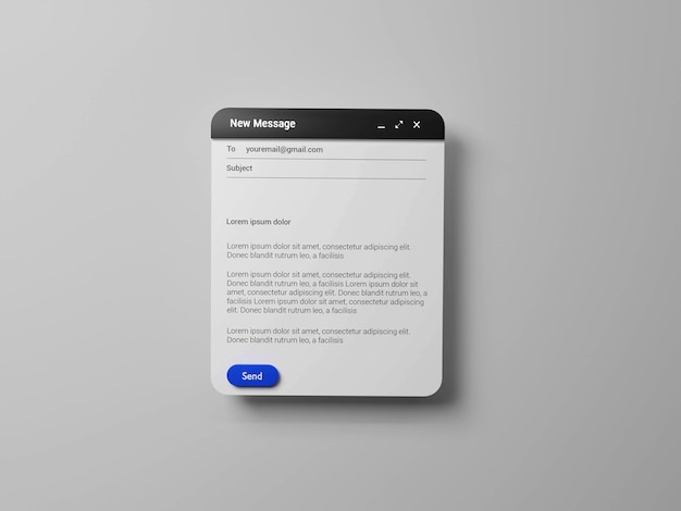 Mockup voor e-mailsjabloon