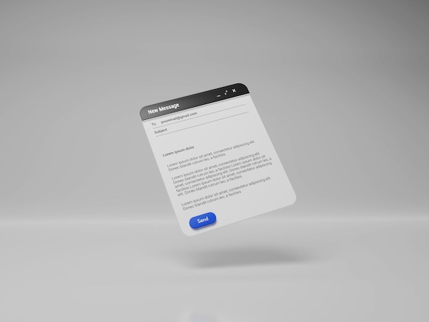 Mockup voor e-mailsjabloon