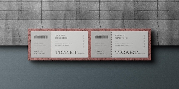 Mockup voor evenementticket