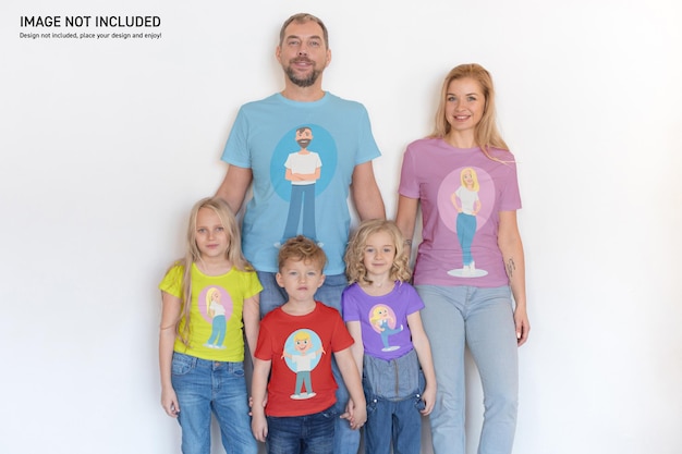 Mockup voor familie t-shirt