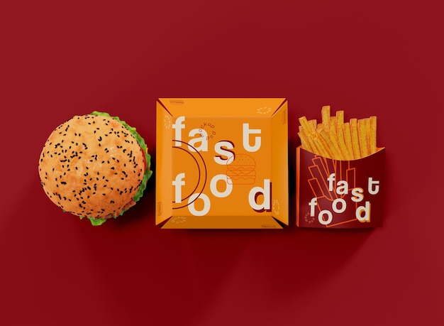 PSD mockup voor fast food