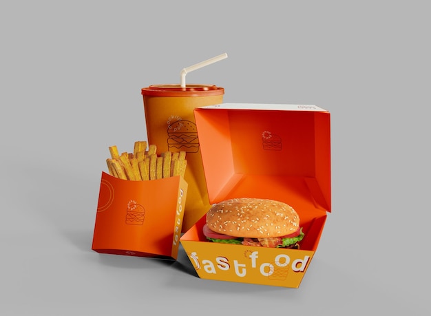 PSD mockup voor fast food
