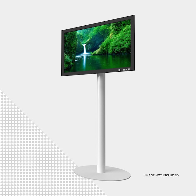 PSD mockup voor flatscreen-tv-monitor