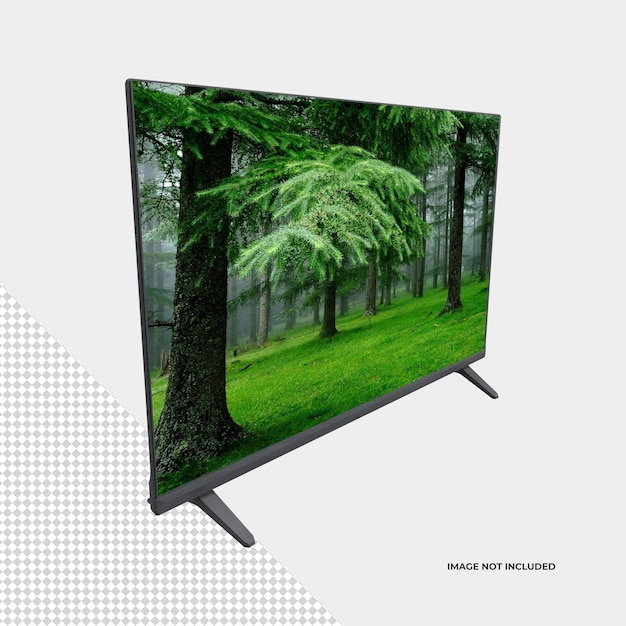 PSD mockup voor flatscreen-tv-monitor