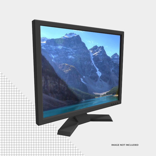 Mockup voor flatscreen-tv-monitor