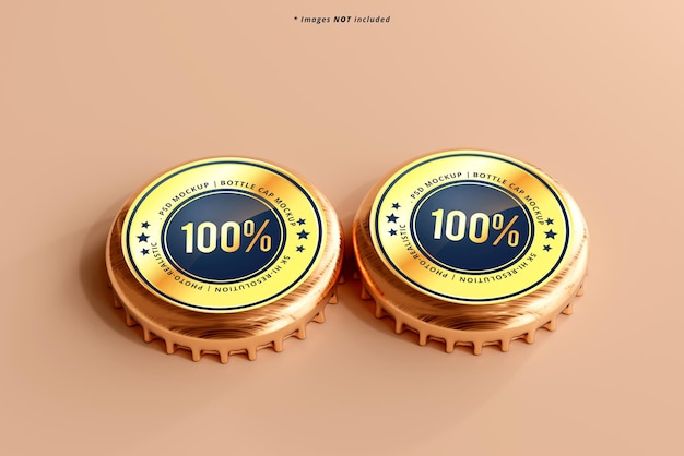Mockup voor flessendoppen