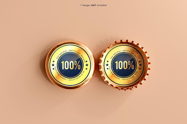Mockup voor flessendoppen