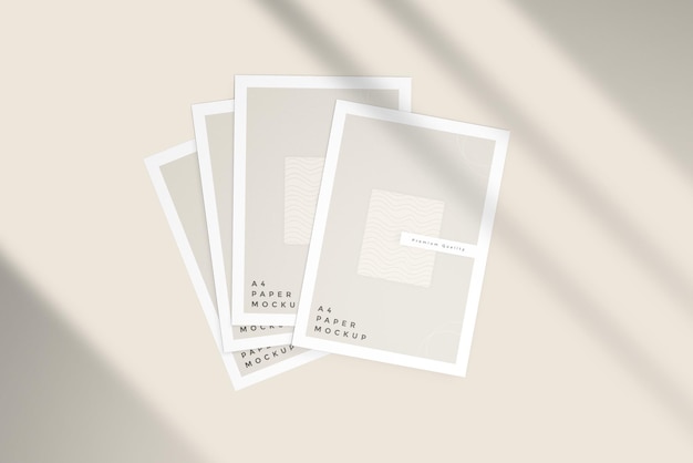 Mockup voor flyer of briefpapier a4-papiermodel psd-sjabloon