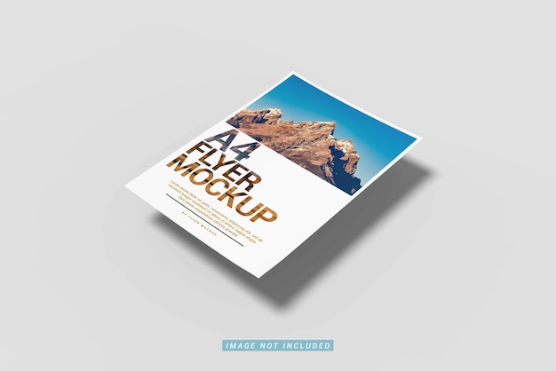 PSD mockup voor flyers in a4-formaat