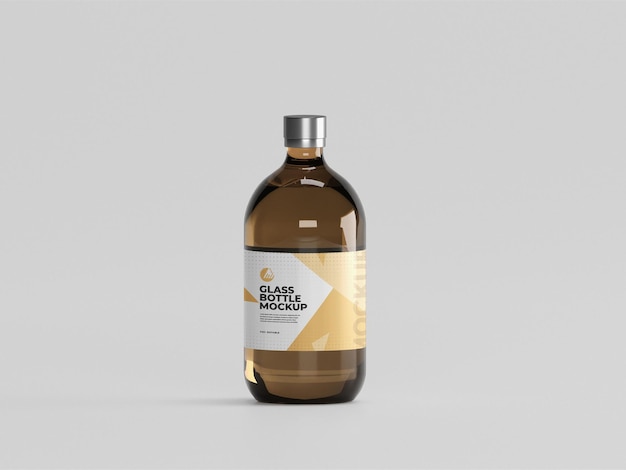 Mockup voor glazen flessen