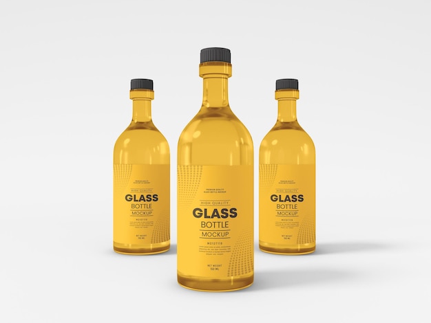 Mockup voor glazen flessen