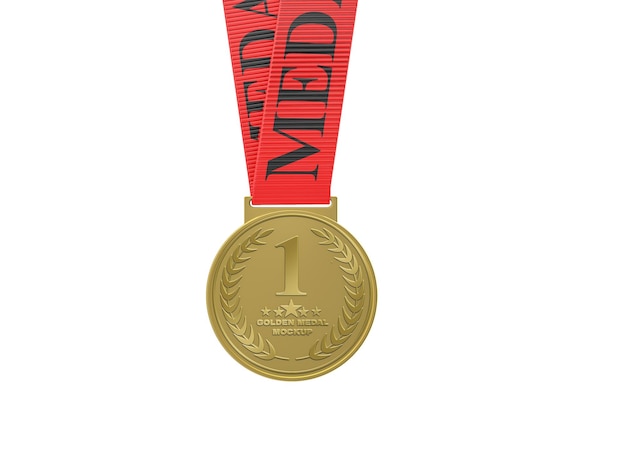 Mockup voor gouden medaille