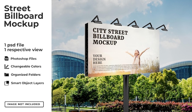 Mockup voor groot reclamebord voor buiten