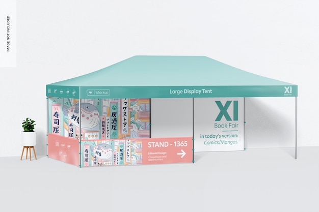 Mockup voor grote displaytent