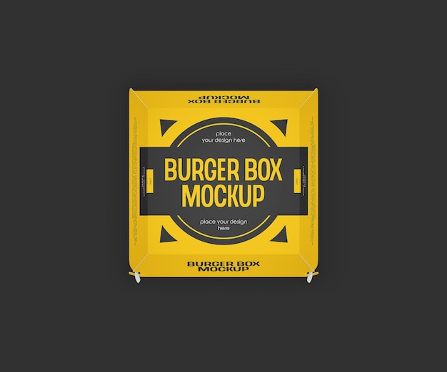 Mockup voor hamburgerbox