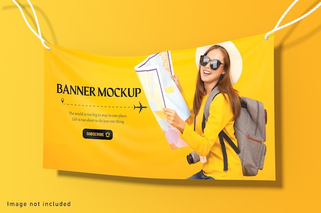 Mockup voor hangende banner