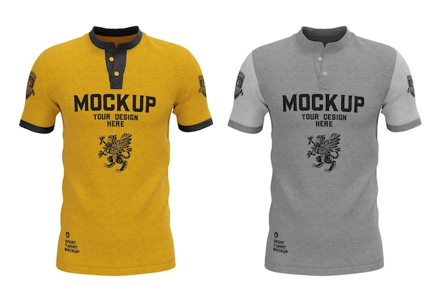 Mockup voor heren poloshirt met korte mouwen