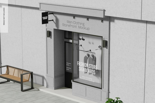 Mockup voor herenkleding, rechteraanzicht