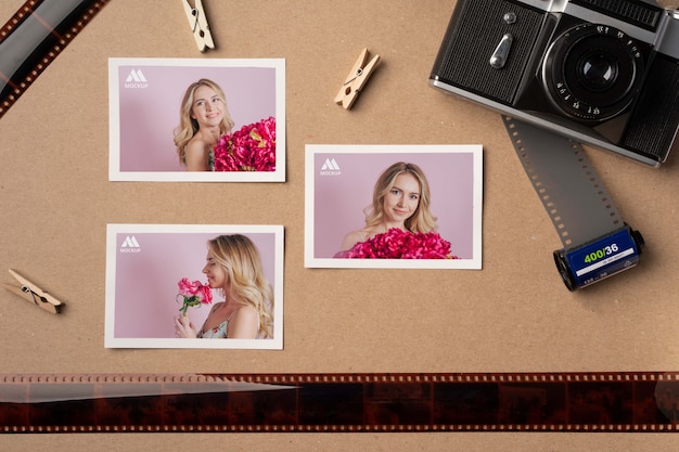 PSD mockup voor het ontwerpen van fotofilmframes