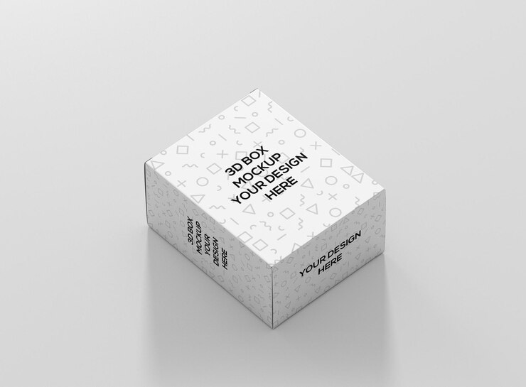 Mockup voor hoge en grote rechthoekige dozen