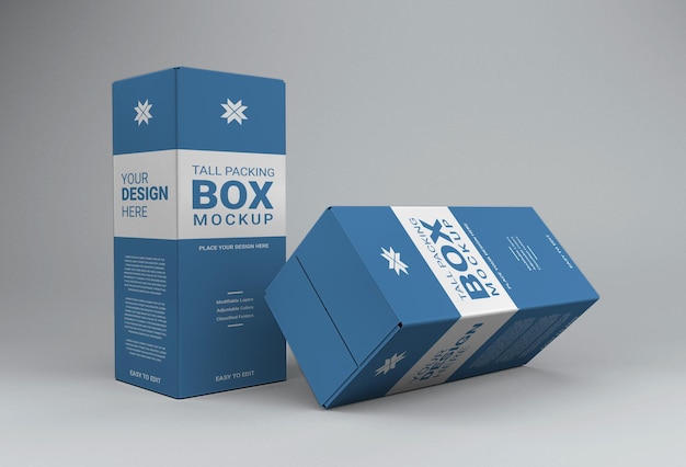 PSD mockup voor hoge verpakking