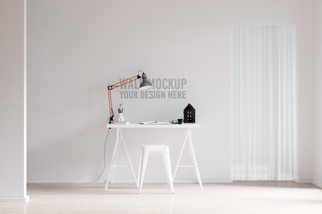 Mockup voor interieurbehang