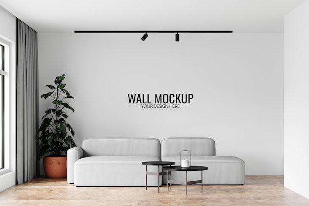 Mockup voor interieurbehang