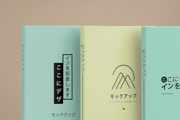 Mockup voor japanse boekomslag