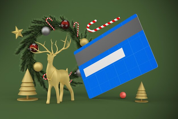 Mockup voor kerstcreditcard