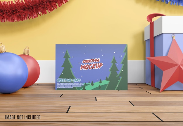 Mockup voor kerstkaarten