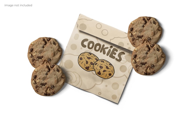 Mockup voor koekjesverpakking