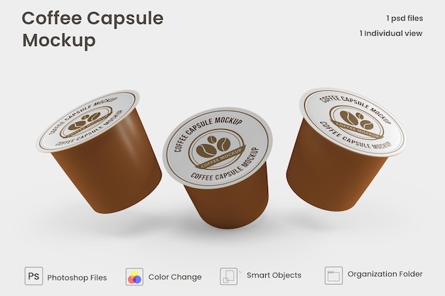 Mockup voor koffiecapsules