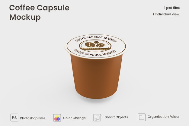 Mockup voor koffiecapsules