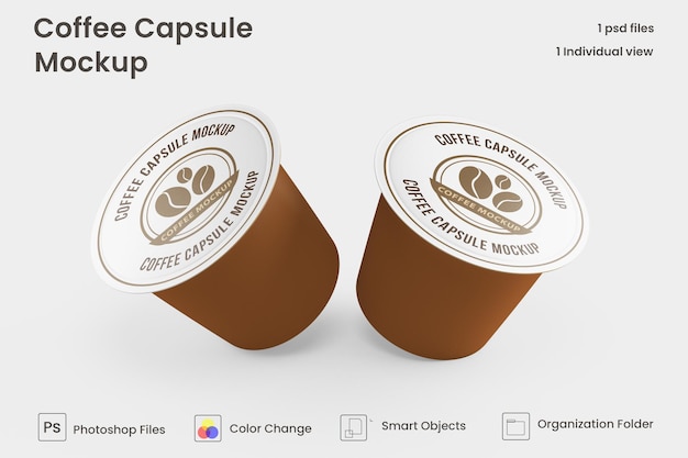 Mockup voor koffiecapsules