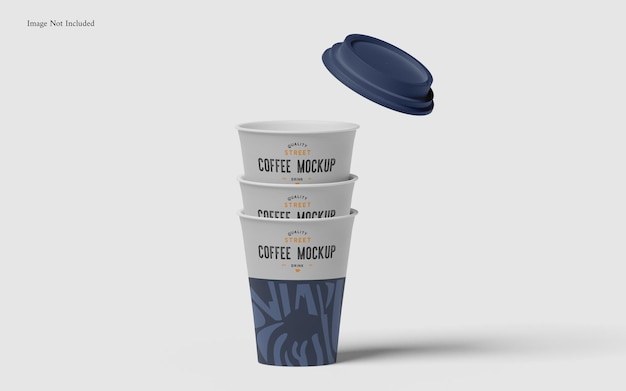 Mockup voor koffiekopjes