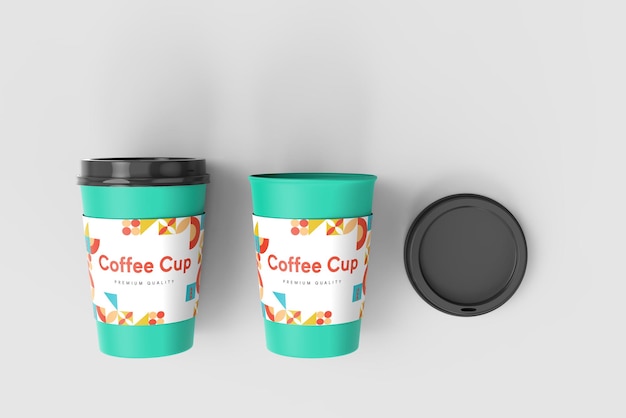 Mockup voor koffiekopjes