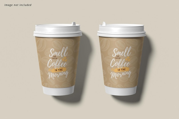Mockup voor koffiekopjes