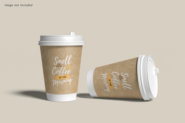 Mockup voor koffiekopjes