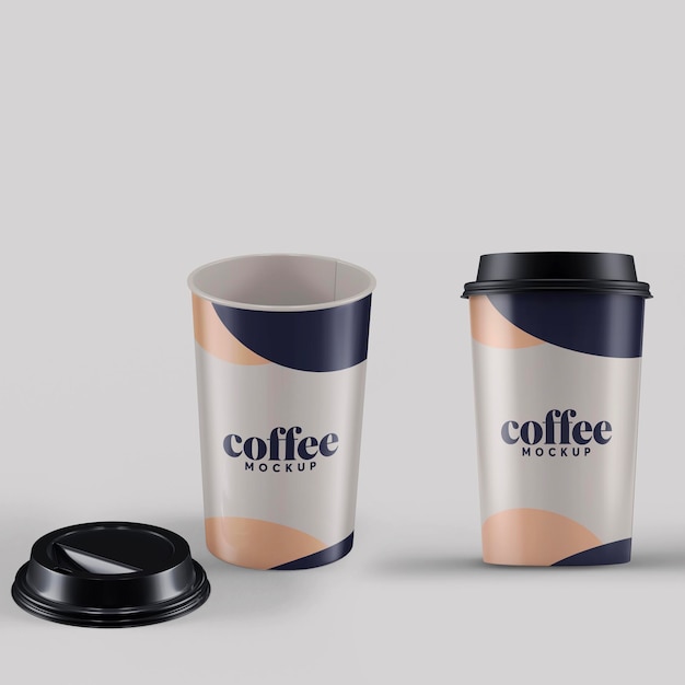 Mockup voor koffiekopjes