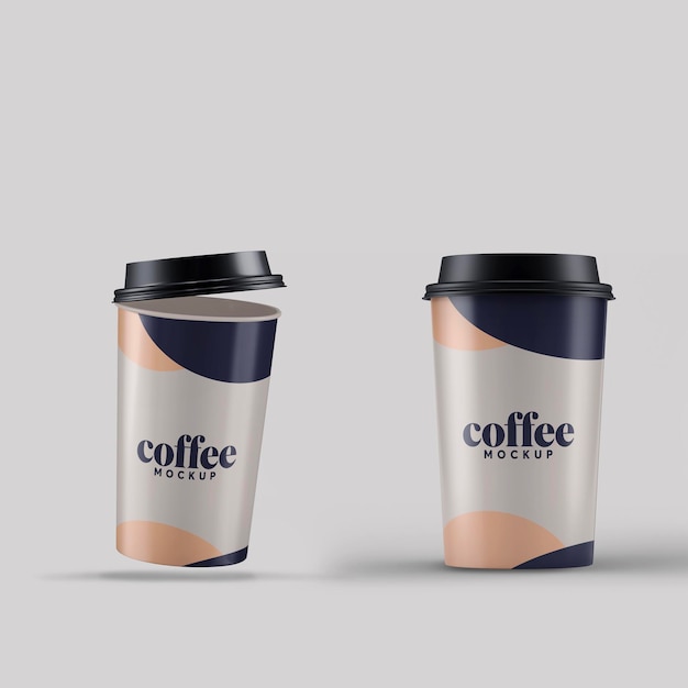 Mockup voor koffiekopjes