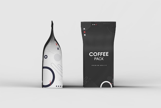 Mockup voor koffiezakjes