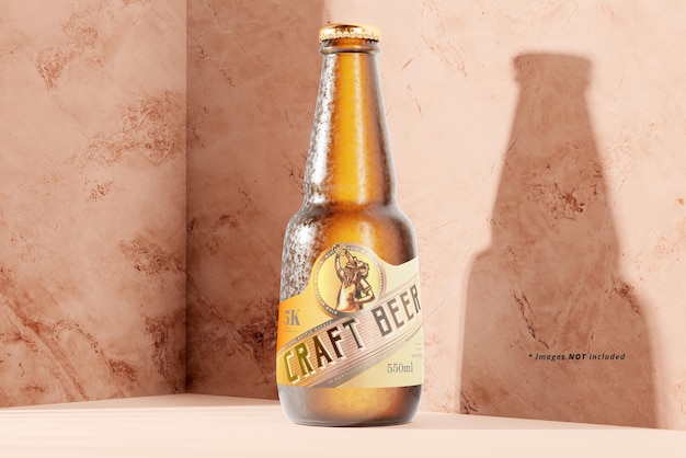 Mockup voor koud bierflesjes