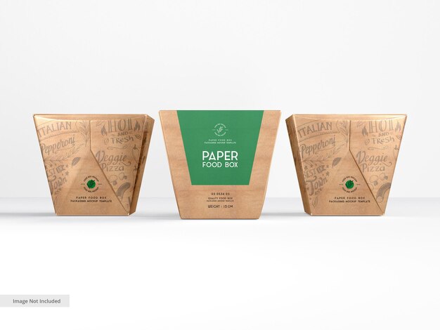 Mockup voor kraftpapier-voedseldoos