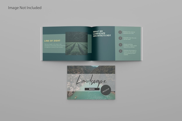 Mockup voor landschapsboek