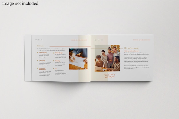 Mockup voor landschapsboeken