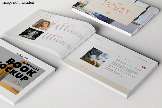 Mockup voor landschapsboeken