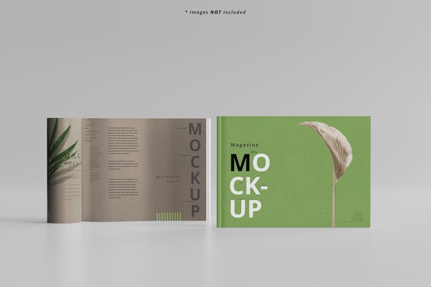 Mockup voor landschapsmagazine