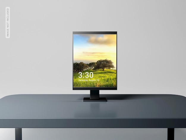 Mockup voor lange monitorweergave