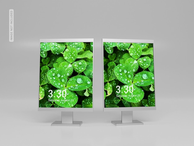 Mockup voor lange monitorweergave