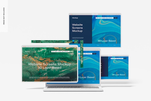 PSD mockup voor laptopscènes